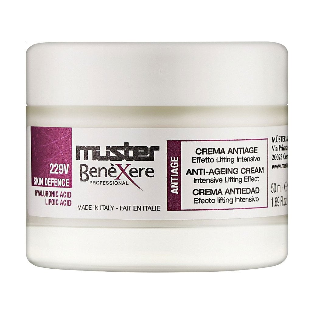 Крем для обличчя Muster Benexere Professional 229V Skin Defence Antiage Anti-Aging Сream з ліфтінг ефектом, 50 мл