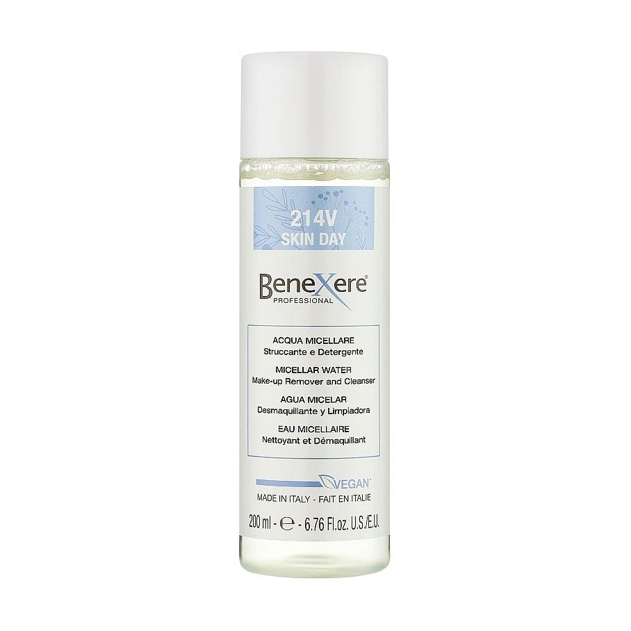 Міцелярна вода для обличчя, очей та губ Muster Benexere Professional 214V Skin Day Micellar Water, 200 мл